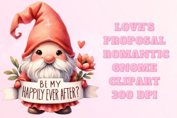 Download Love's Proposal - Romantic Gnome Clipart - Man Collection