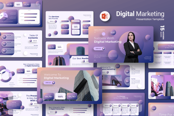 Download Digital Marketing - PowerPoint Template - Market Collection