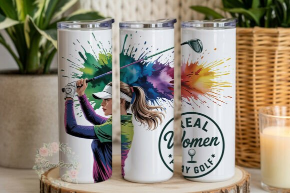 Download Dynamic Golf Woman Watercolor Tumbler - Man Collection