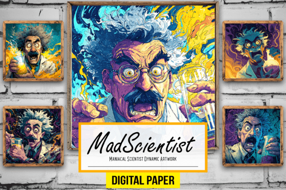 Download Maniacal Scientist Dynamic Art Backdrop - Man Collection