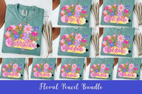 Download Hand-painted Floral Pencil School Grade Bundle - School Collection