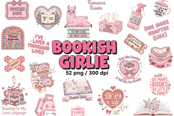 Download Bookish Girlie PNG Bundle, Book Lovers - Book Collection