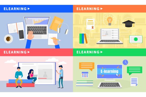 Download Elearning Banner Set, Flat Style - Premium Resources