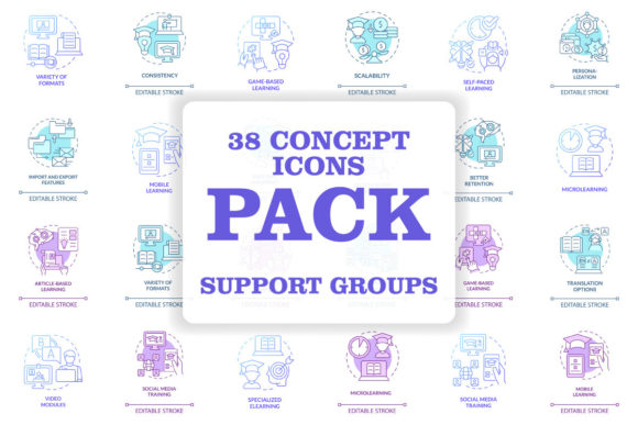 Download Elearning Platform and Techniques Icons - Elearning Collection