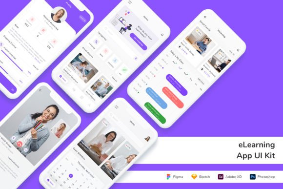 Download ELearning App UI Kit - Elearning Collection