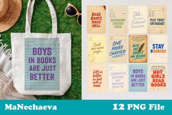 Download Funny Quote Retro Library Book Card PNG - Book Collection