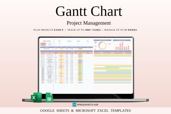 Download Gantt Chart Project Management Template - Man Collection