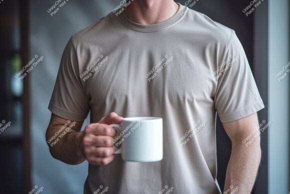 Download Man Holding Mug Mockup Coffee Beverage - Man Collection