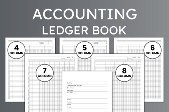 Download Accounting Ledger Book | 4-8 Column Book - Book Collection