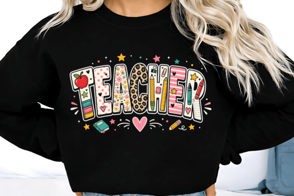Download Cute Teacher Typography, Back to School - School Collection