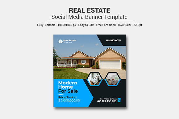 Download Real Estate Marketing Social Banner - Market Collection