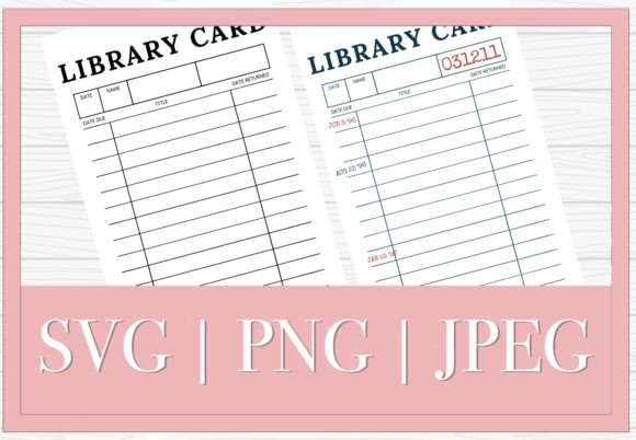 Download Coquette Vibe Library Card Book Art SVG - Book Collection