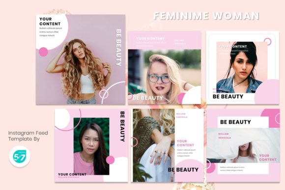 Download Instagram Feed Template - Feminime Woman - Man Collection