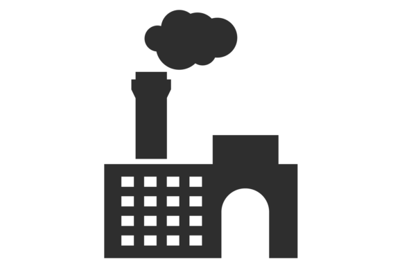Download Manufacturing Plant Black Icon. Producti - Man Collection