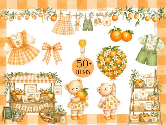 Download Watercolor Orange Market Clipart - Market Collection