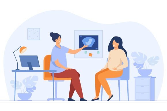 Download Happy Pregnant Woman Consulting in Gynec - Man Collection