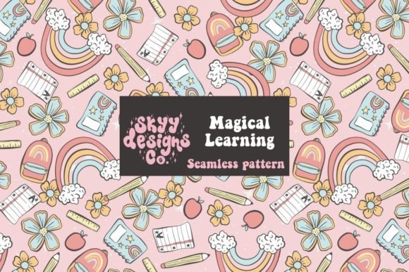 Download Magical Learning School Seamless Pattern - School Collection