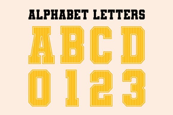Download Orange Striped Back to School Alphabet - School Collection
