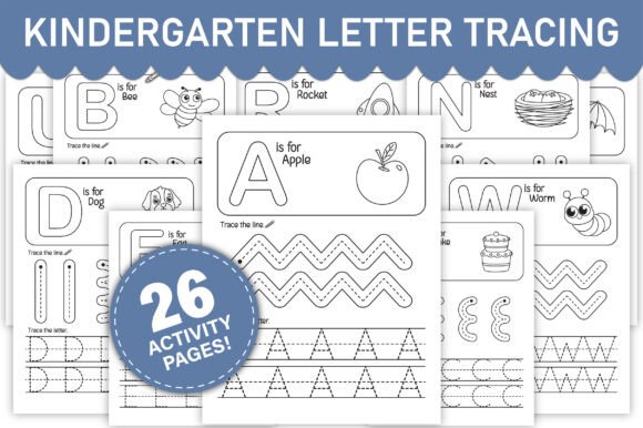 Download Kindergarten Letter Tracing a-Z Workbook - Book Collection