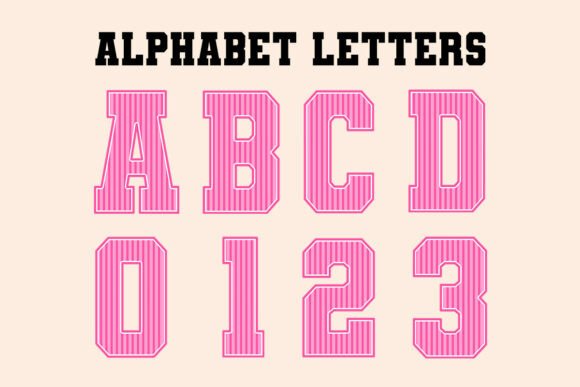Download Orange Striped Back to School Alphabet - School Collection