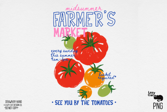 Download Tomato Farmer’s Market Summer PNG - Market Collection