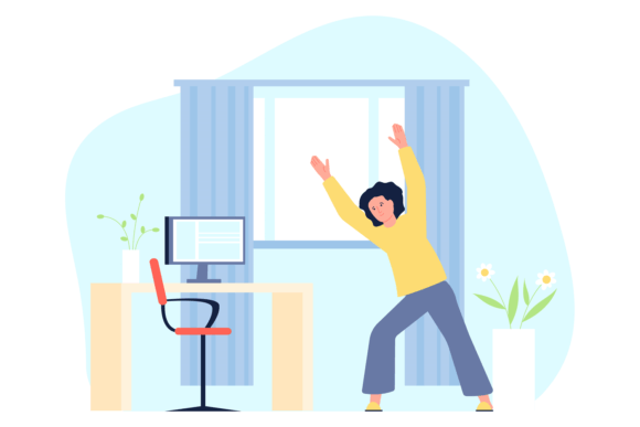Download Woman Exercise at Workplace. Corporate F - Man Collection